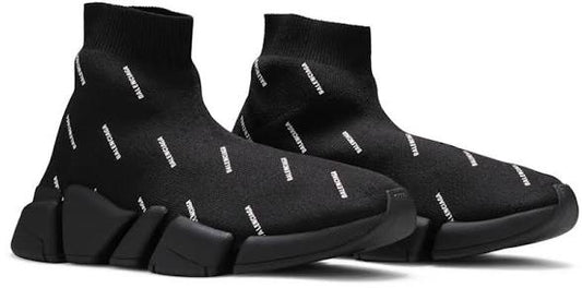 Los Balenciaga Speed Trainer 2.0 All Over Logo Black